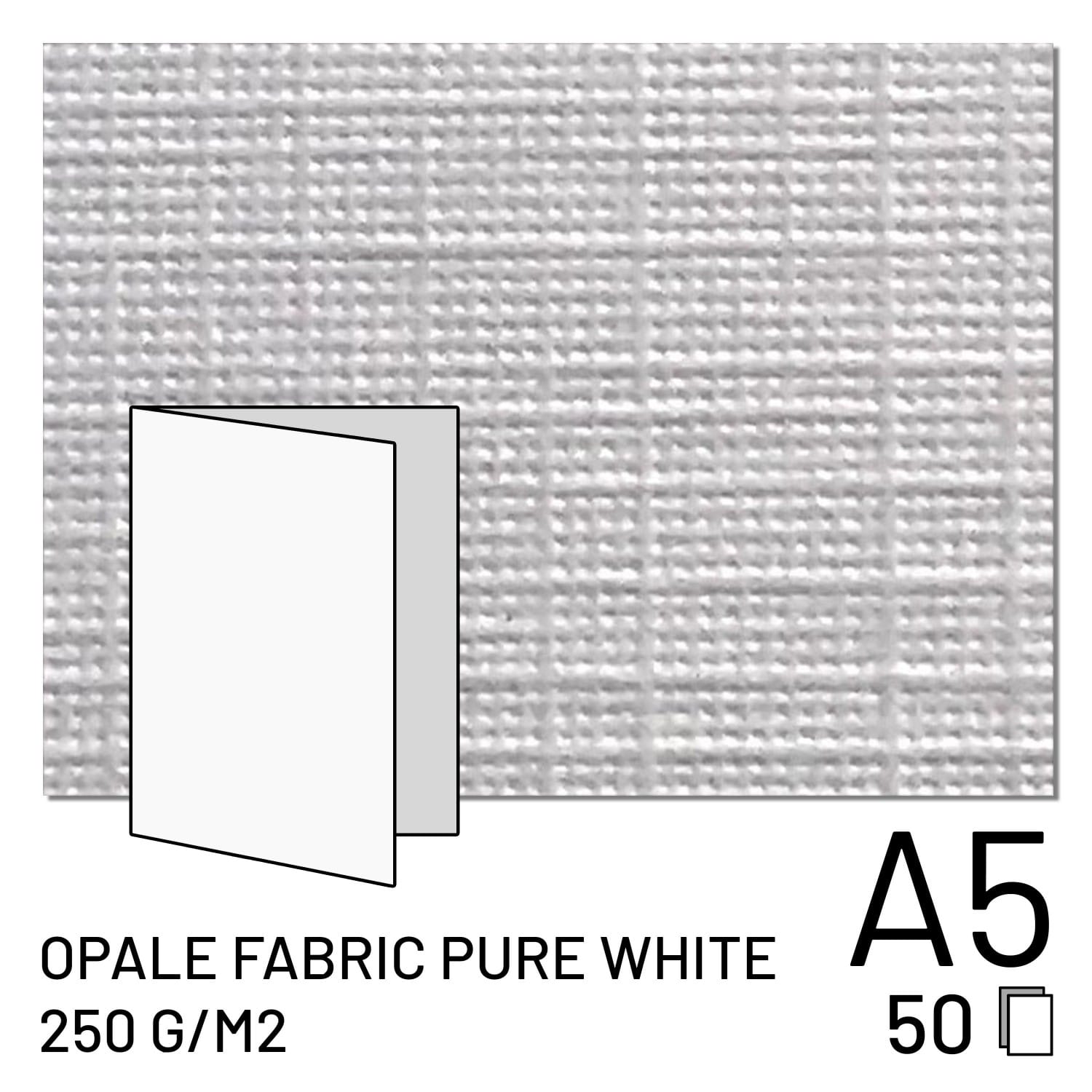 Papier FUJI Opale Fabric Pure White 250g A4 plié / A5 2 volets (50  feuilles) (70100148091)