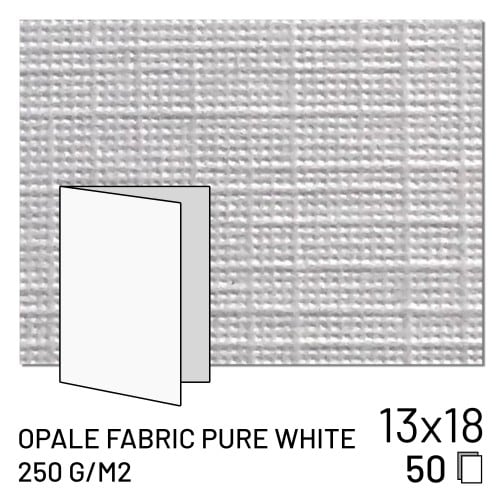 FUJI - Papier Opale Fabric Pure White 250g 13x18 / 2 volets (50 feuilles) (70100148092)