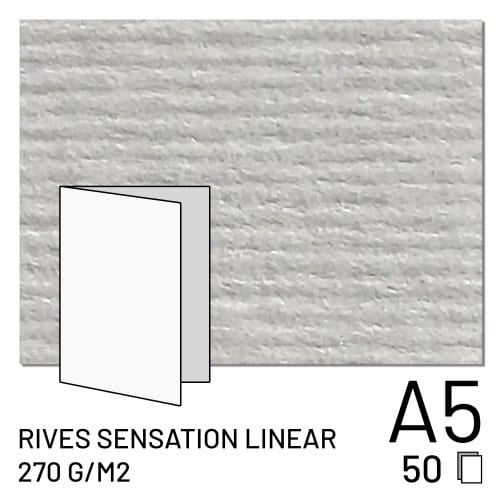 FUJI - Papier Rives Sensation Linear 270g A4 plié / A5 2 volets (50 feuilles) (70100148094)