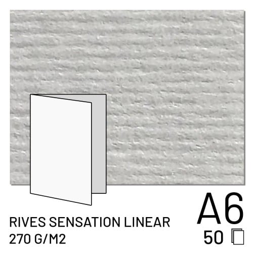 FUJI - Papier Rives Sensation Linear 270g A5 plié / A6 2 volets (50 feuilles) (70100148098)