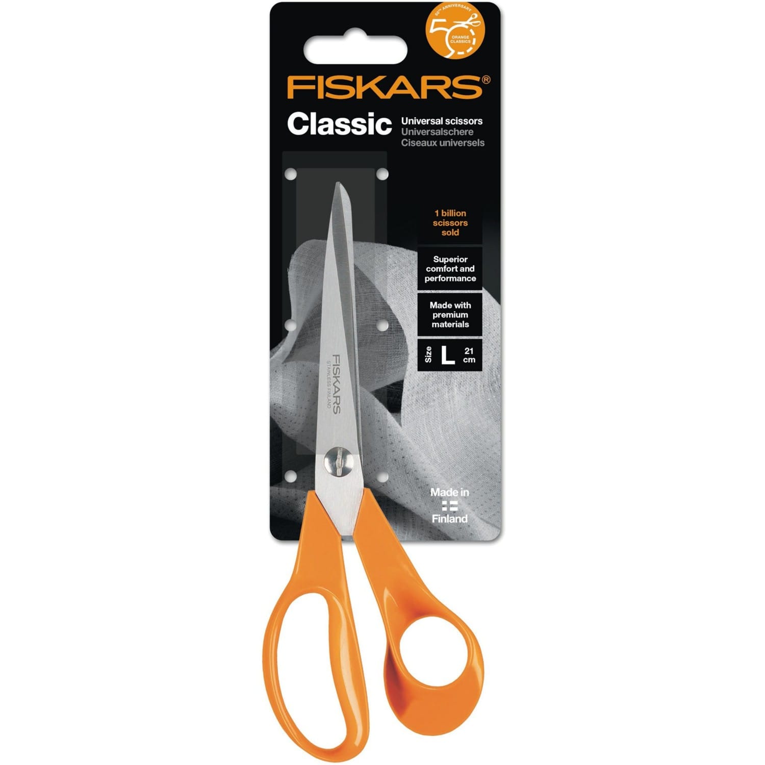 Ciseaux Fiskars, Ciseaux Titanium, Anti-adhésif 21cm, Podiatech