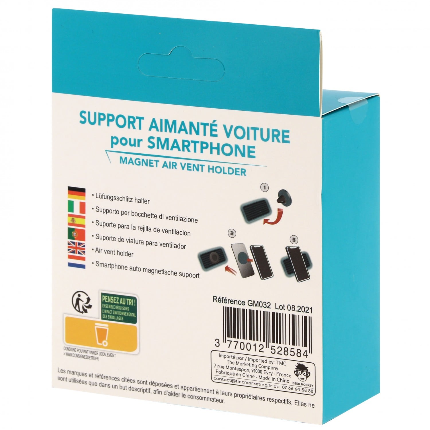 Aimant Telephone Voiture  Le support téléphone - le support telephone