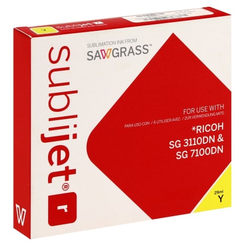 Encre sublimation SAWGRASS Sublijet-R -  Jaune 29ml - pour RICOH SG3110/7100DN