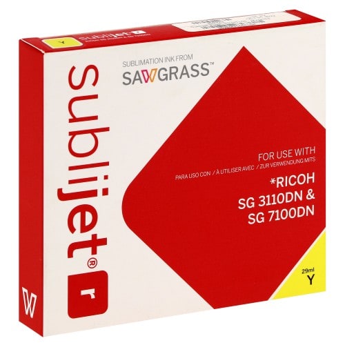 Encre sublimation SAWGRASS Sublijet-R - Jaune 29ml - pour RICOH SG3110/7100DN