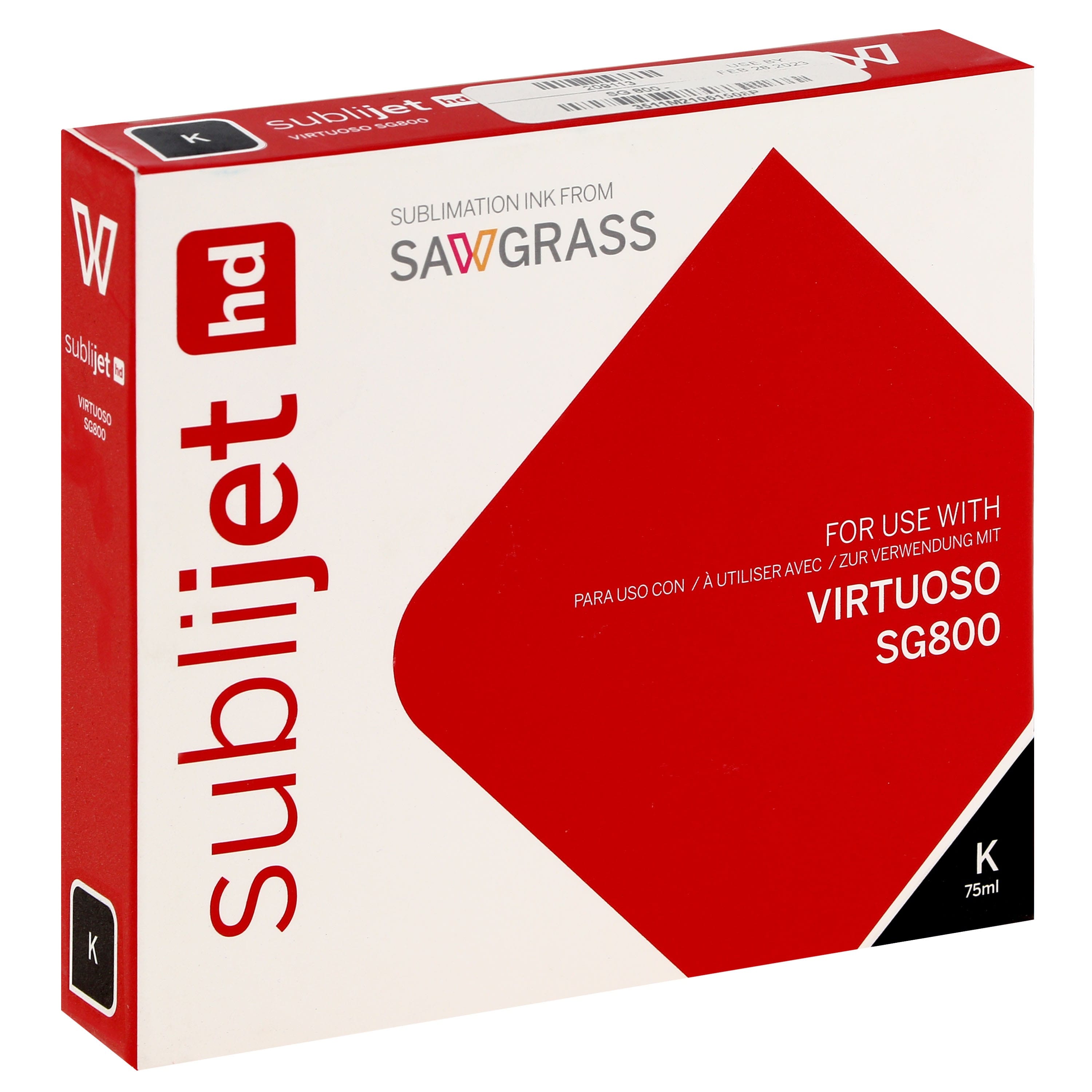 SAWGRASS - Encre sublimation Sublijet - Noire 75ml - pour Sawgrass SG800