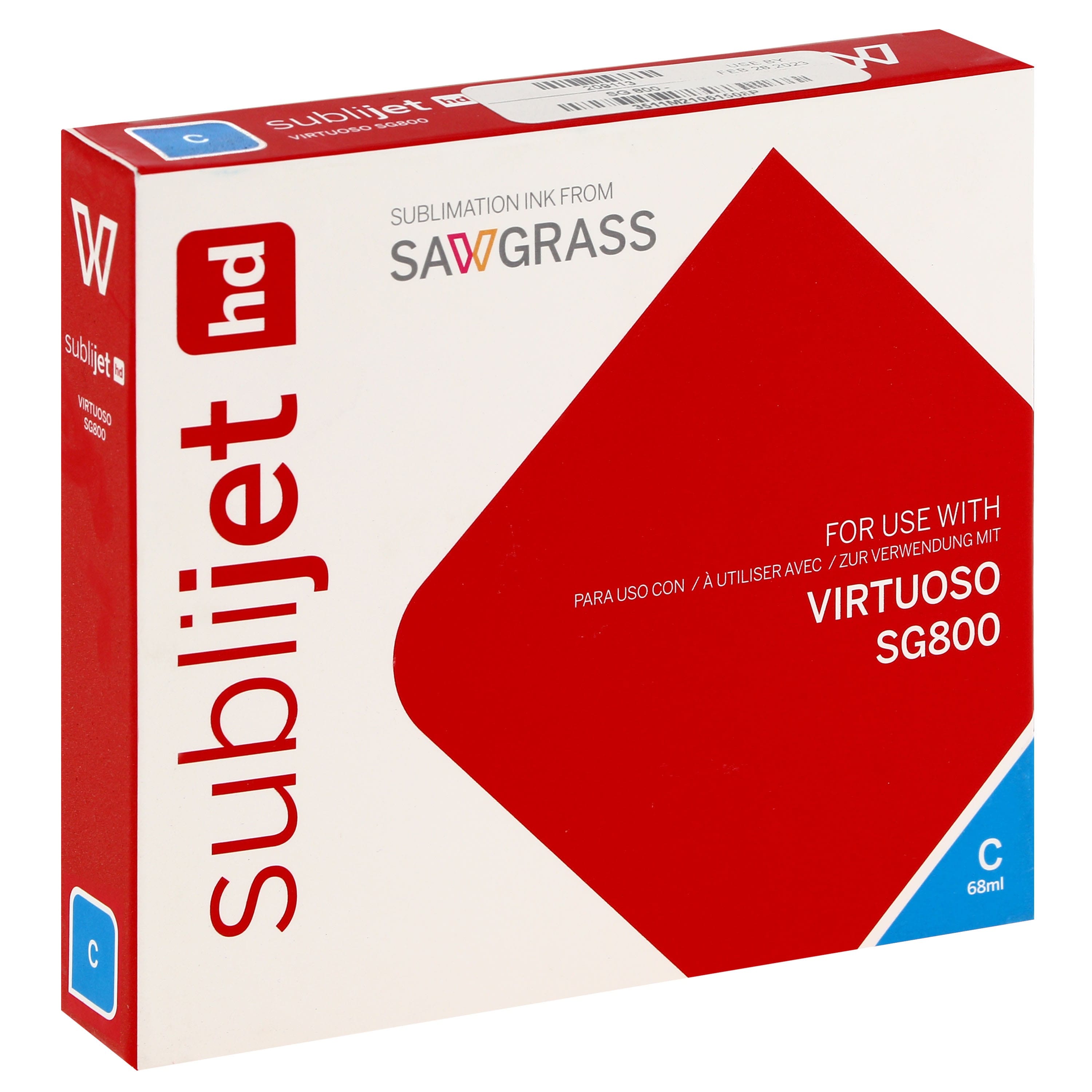 SAWGRASS - Encre sublimation Sublijet - Cyan 68ml - pour Sawgrass SG800