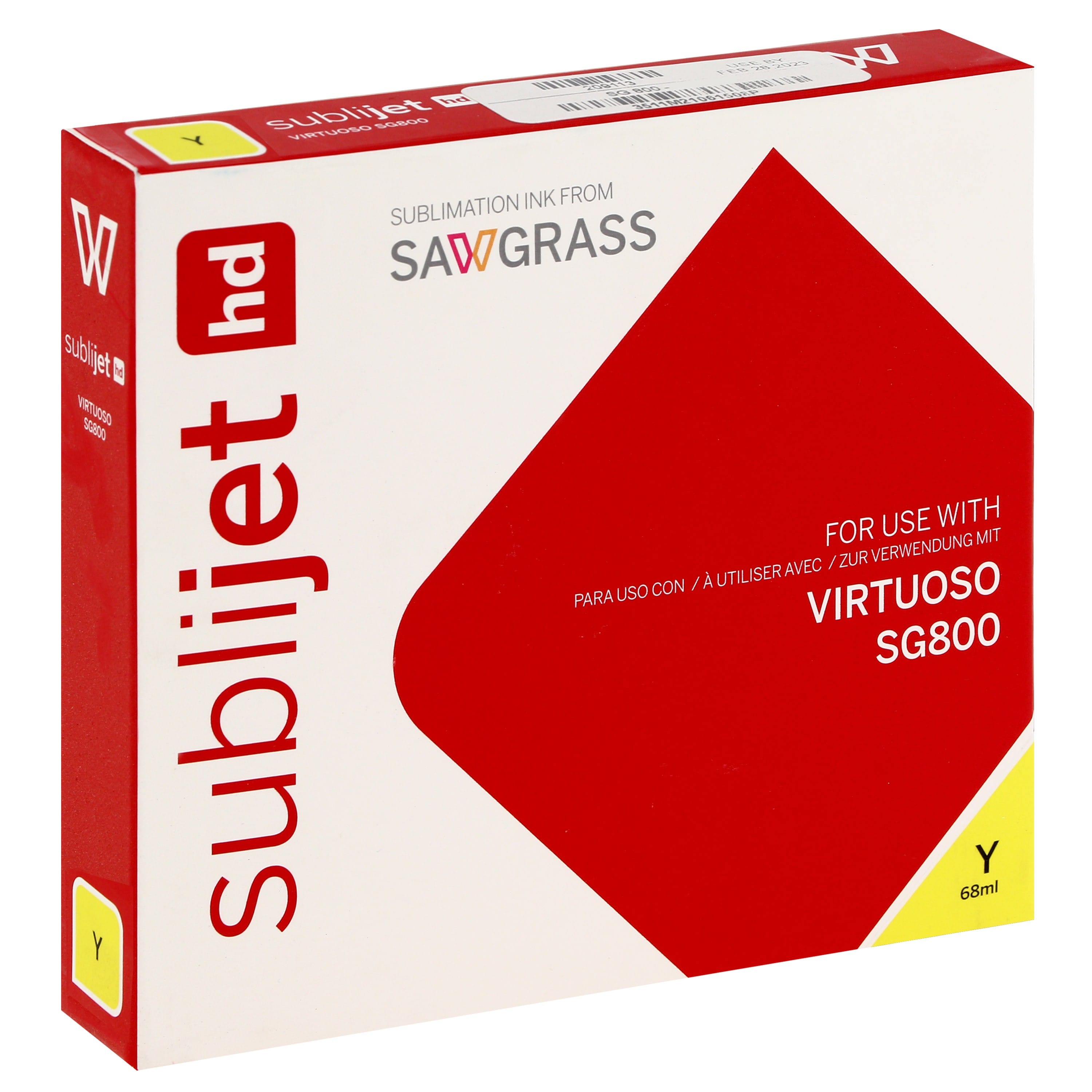 SAWGRASS - Encre sublimation Sublijet - Jaune 68ml - pour Sawgrass SG800