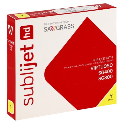 Encre sublimation SAWGRASS Sublijet - Jaune 29ml - pour Sawgrass SG400 & SG800