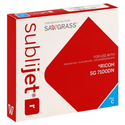 SAWGRASS - Encre sublimation Sublijet-R - Cyan 68ml - pour RICOH SG7100DN
