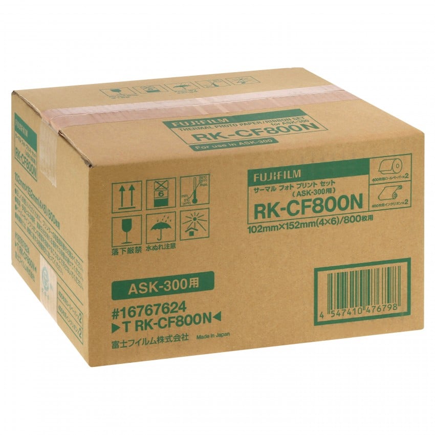 Consommable thermique FUJI pour ASK-300 10x15cm - 2 x 400 tirages (RK-CF800)