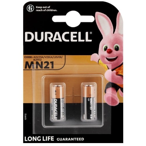 Duracell MN21 Pile alcaline 12V, lot de 2 ( A23 / 23A / V23GA