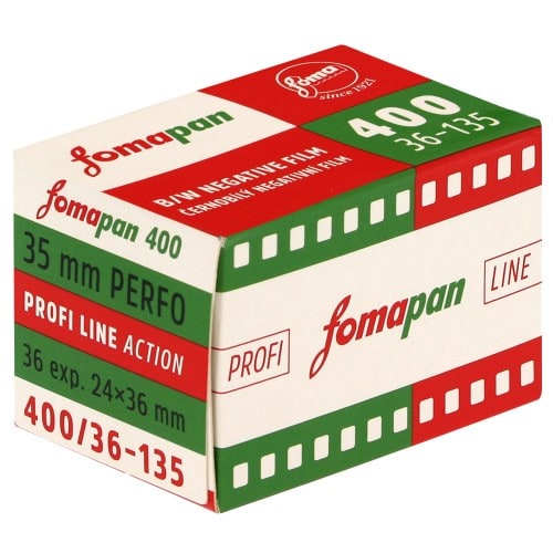 FOMAPAN - Film noir et blanc PROFI LINE ACTION 400 Format 135 - 36 poses - Vendu par 10