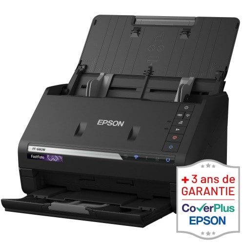 EPSON - Scanner FastFoto FF-680W - Format A4 - Photos/Documents - Résolution 600x600 dpi - Recto/Verso (+ garantie 3 ans sur site)