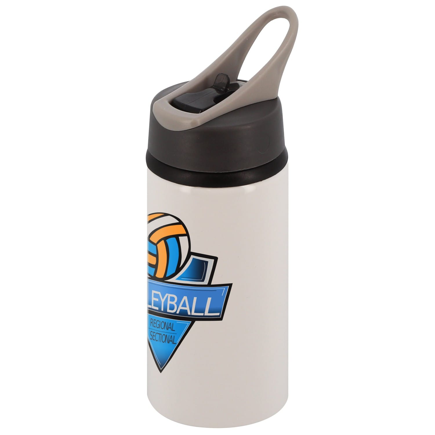 Gourde TECHNOTAPE 500ml (17oz) Blanc isotherme avec poignée - Diamètre 73mm