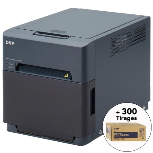 DNP - Kit imprimante thermique DNP DP-QW410 + 1 carton de consommables Standard Digital pour 300 tirages (DPQW1015SD)