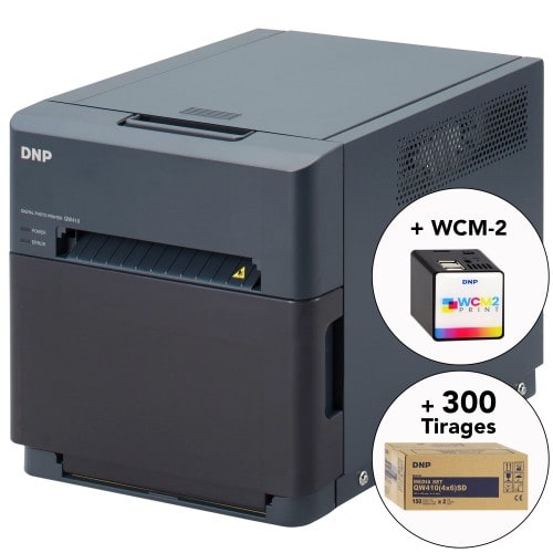 DNP - Kit imprimante thermique DP-QW410 + 1 carton de consommables Standard Digital pour 300 tirages (DPQW1015SD) + Module WiFi WCM-2