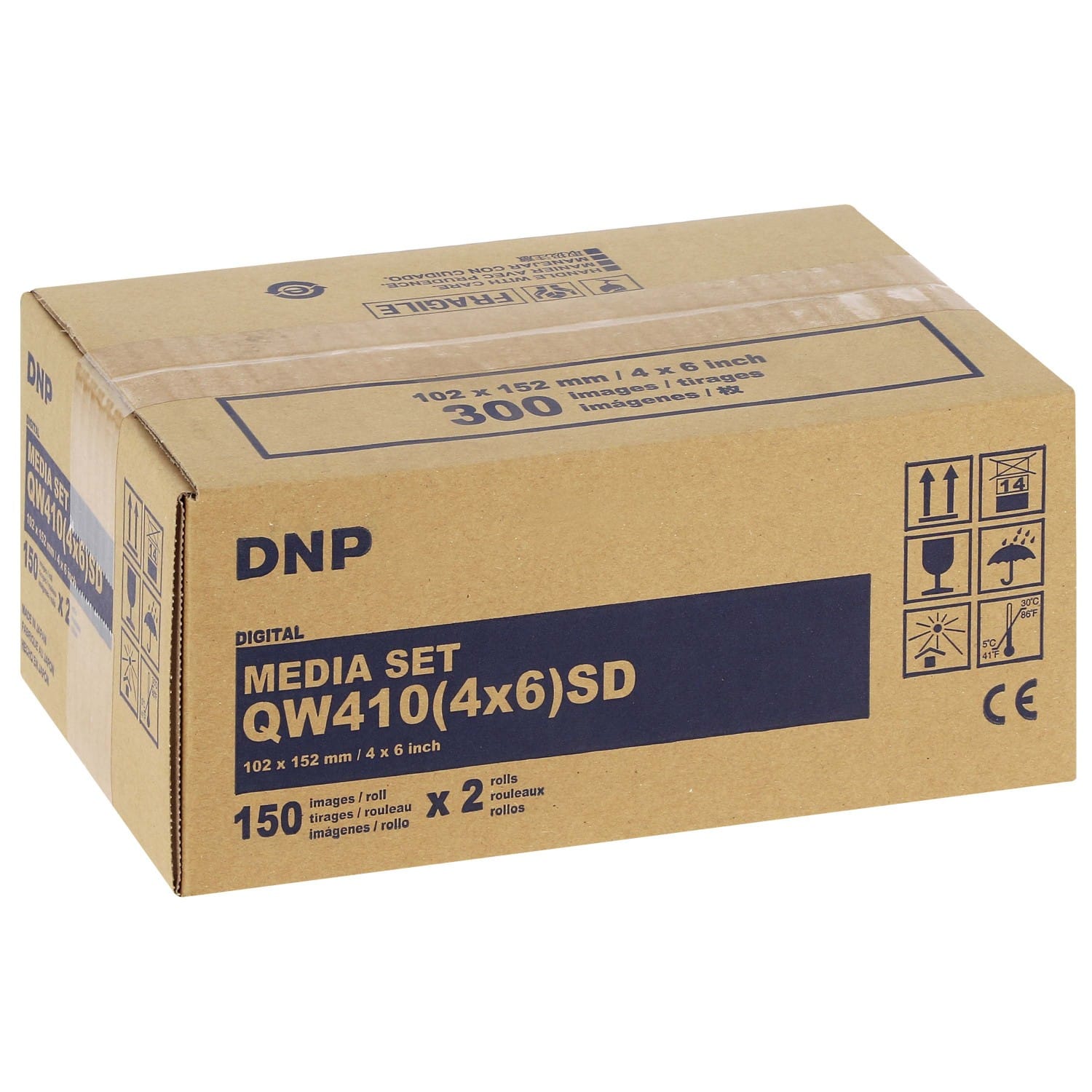 Kit imprimante thermique DNP DP-QW410 + 1 carton de consommables Standard  Digital pour 300 tirages (DPQW1015SD) + Module WiFi WCM-2