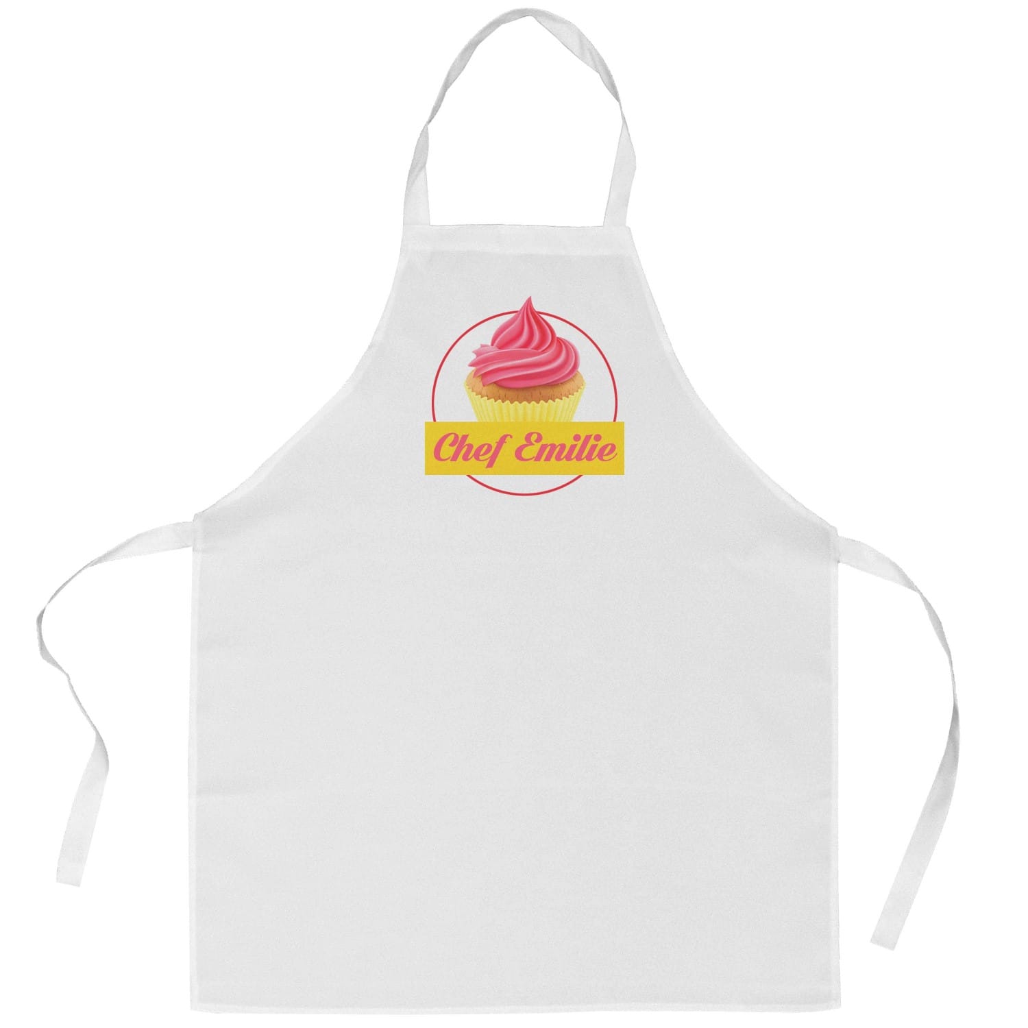 Tablier de cuisine TECHNOTAPE blanc - 100% polyester sensation coton - Dim. 71x85cm