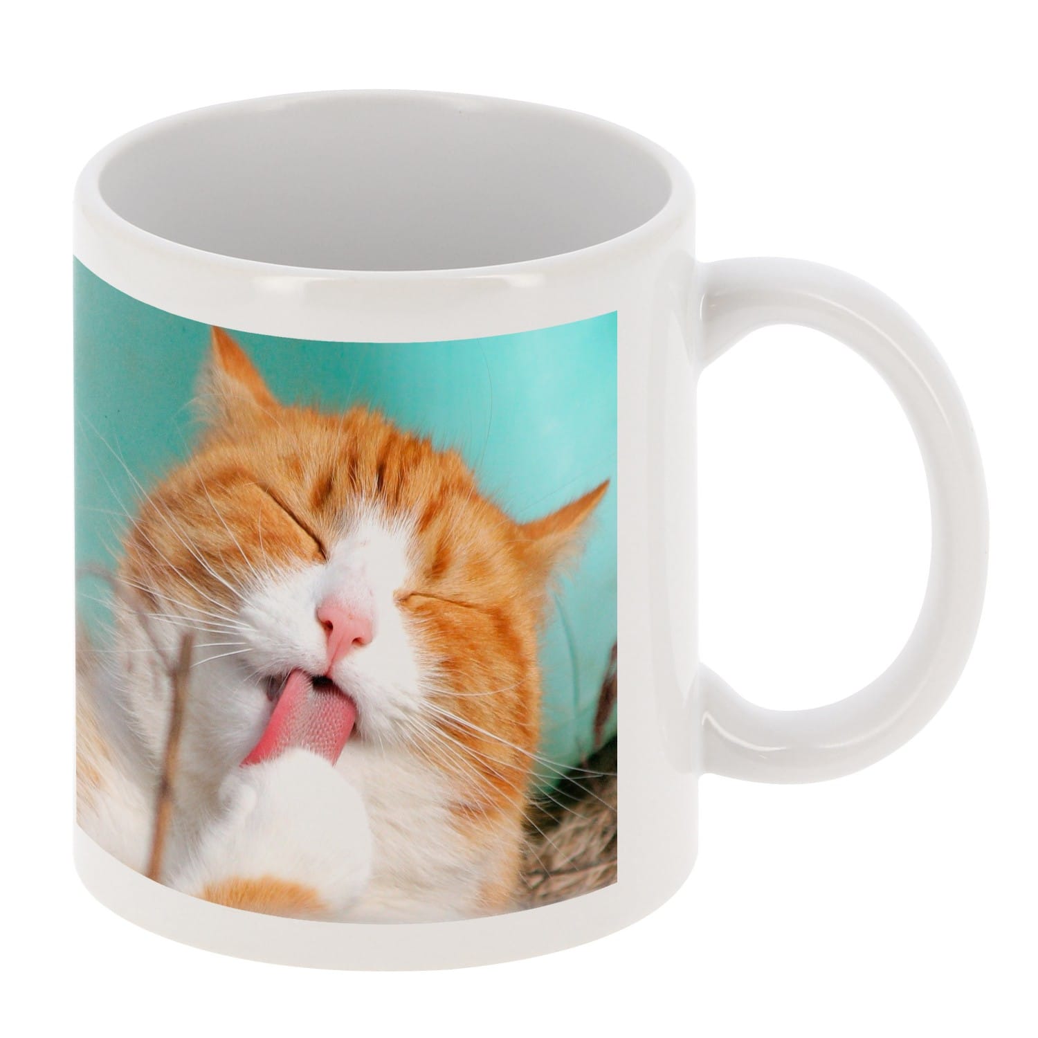 Mug céramique MB TECH 330ml (11oz) Blanc brillant - Qualité Supérieure AAA - Diamètre 82mm