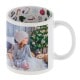 Mug céramique TECHNOTAPE 330ml (11oz) Blanc - Intérieur "Christmas" - Adapté lave-vaisselle/micro-ondes - Certifié contact alime