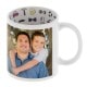 Mug céramique TECHNOTAPE 330ml (11oz) Blanc - Intérieur "I love Dad" - Adapté lave-vaisselle/micro-ondes - Certifié contact alim