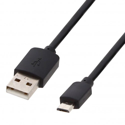USB A / Micro USB - 1 mètre - Noir
