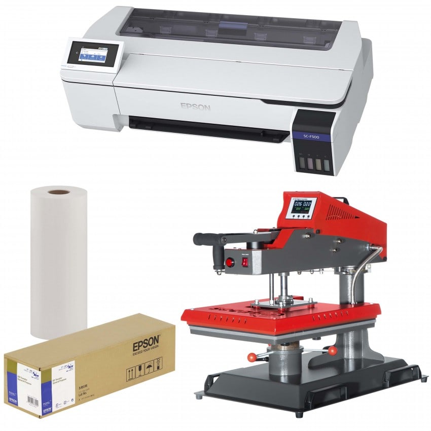 Kit Imprimante EPSON SC-F500 + Presse SECABO TS7 + papier 432mmx30,5m