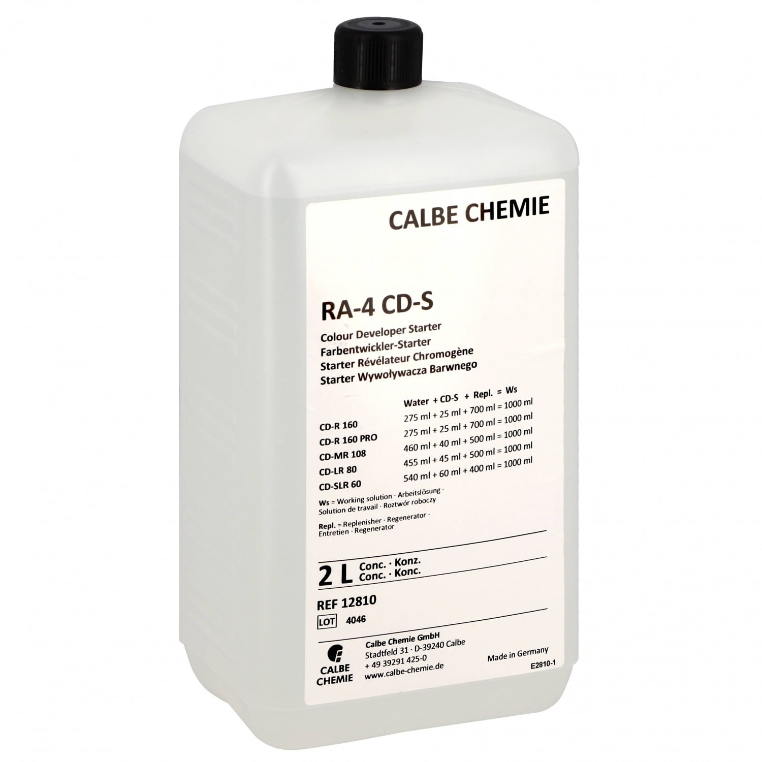 Starter Révélateur CALBE RA-4 CD-S (2L)
