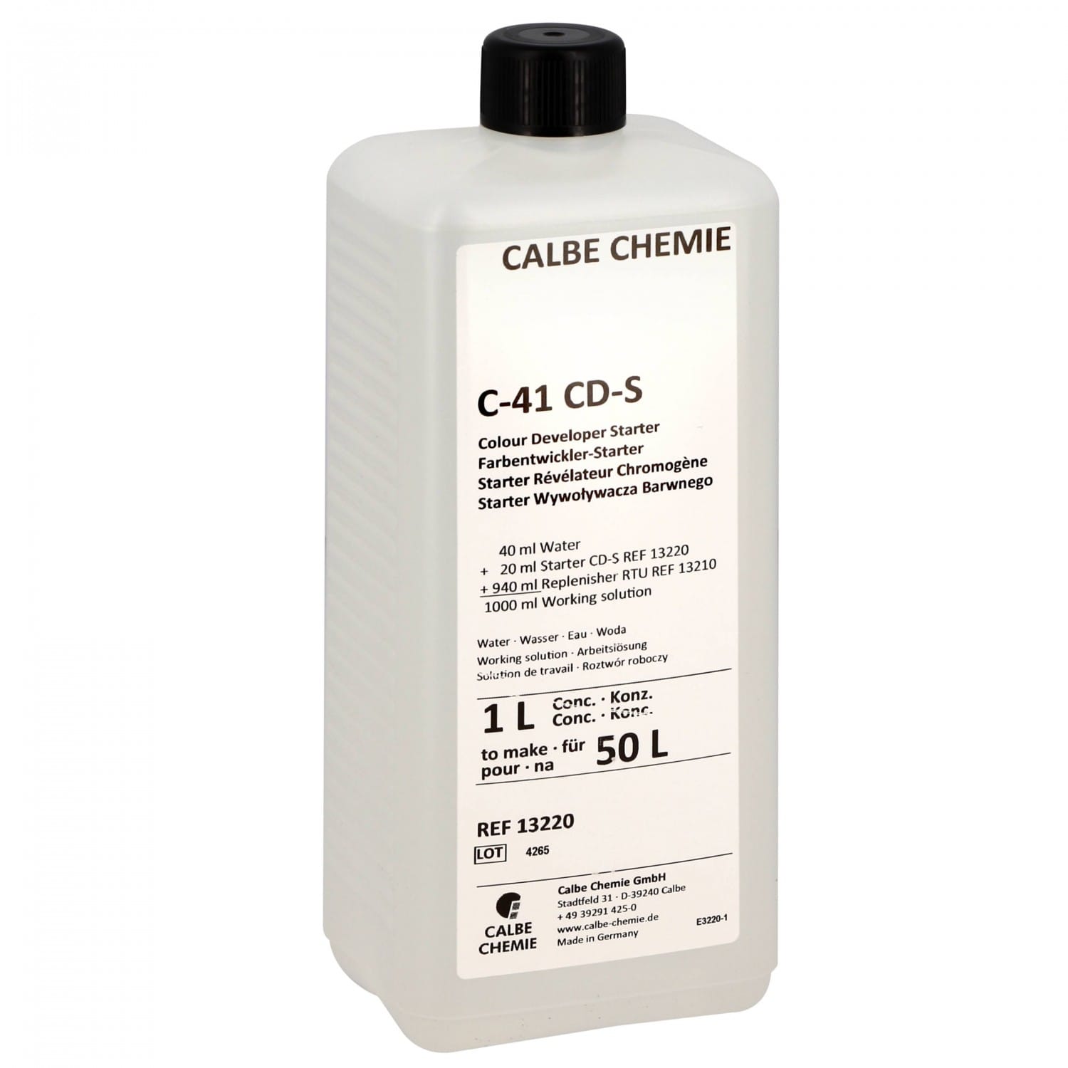 Starter Révélateur CALBE C-41 CD-S (1L)