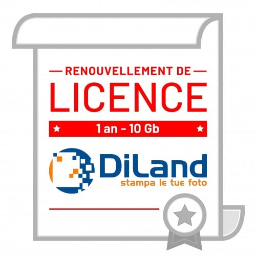 Licence web renouvellement 1 an - 10Gb - pour licence Diland Web (DILANDWEB) - Livré sous forme de code d'installation (Windows)