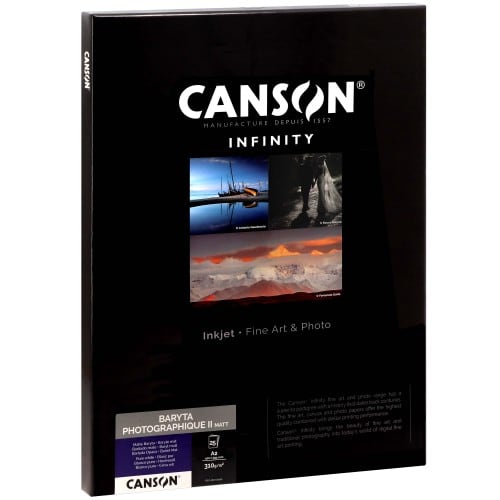 CANSON - Papier jet d'encre Infinity Baryta Photographique II Matt - 310g  - A2 (25 feuilles)