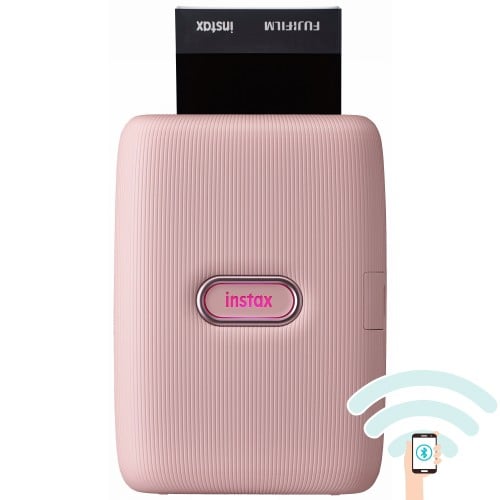 FUJI - Imprimante photo instantanée Instax Mini Link Rose Poudré pour Smartphones - Tirages 8,6x5,4cm - Impression Bluetooth direct Smartphone