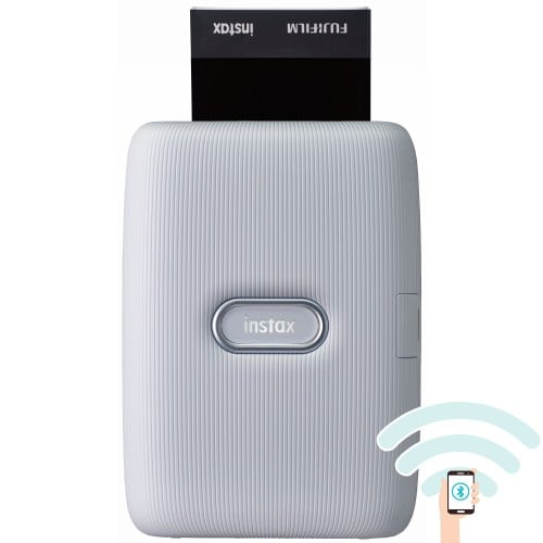 FUJI - Imprimante photo instantanée Instax Mini Link Blanc Cendré pour Smartphones - Tirages 8,6x5,4cm - Impression Bluetooth direct Smartphone