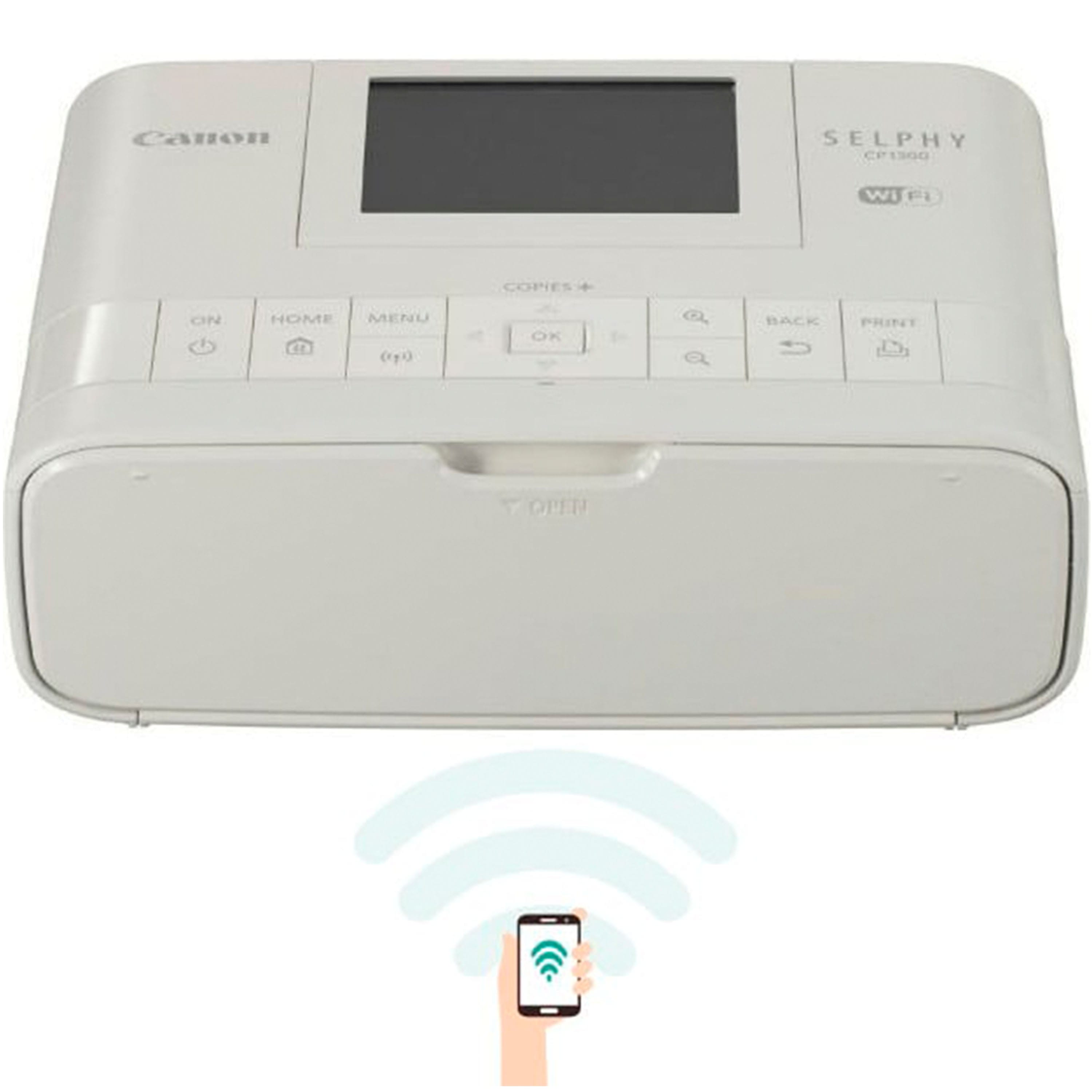 CANON - Imprimante thermique Selphy CP1300 blanche - Tirages 10x15cm  - Ecran LCD inclinable de 8,1cm - Impression Wifi direct Smartphone