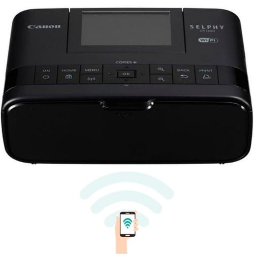 CANON - Imprimante thermique Selphy CP1300 noire - Tirages 10x15cm - Ecran LCD inclinable de 8,1cm - Impression Wifi direct Smartphone