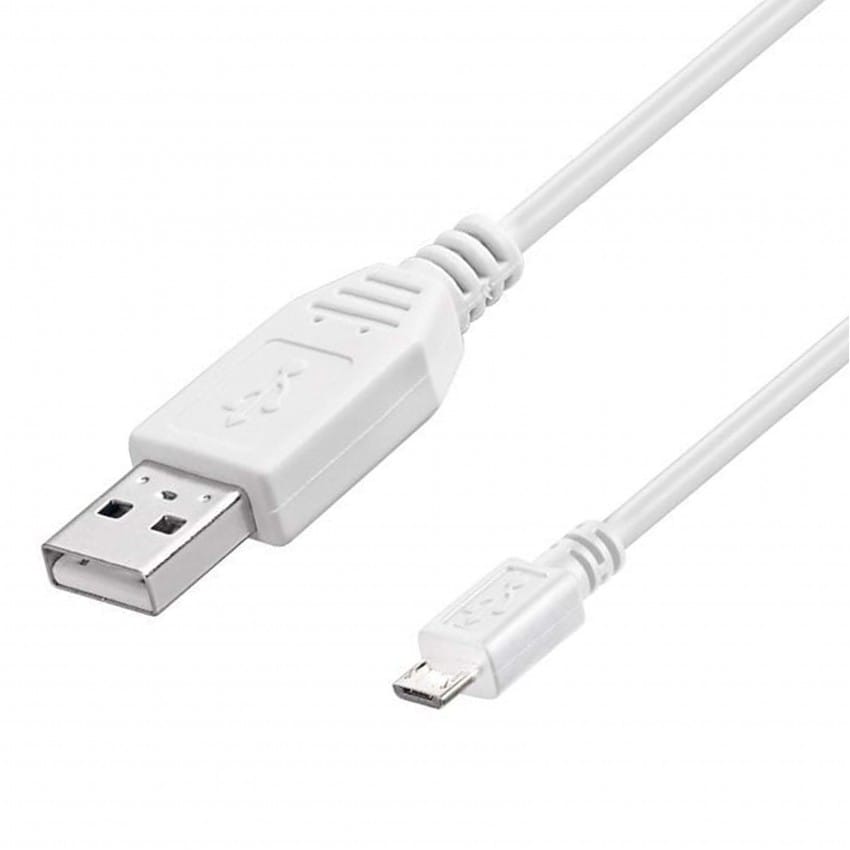 USB A / Micro USB blanc 40cm