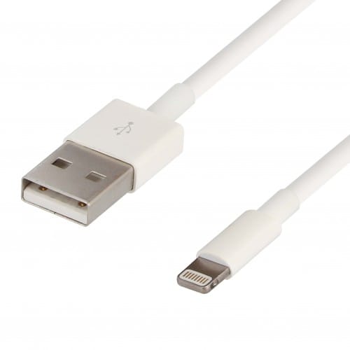 USB A / MFI Lightning blanc 40cm