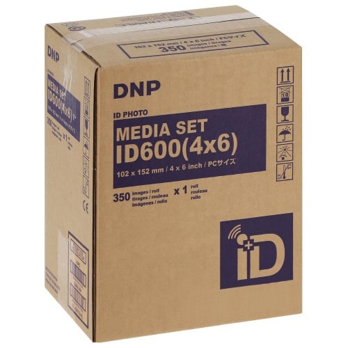 DNP - Papier thermique identité marqué au dos pour ID600 -  10x15cm - 350 tirages