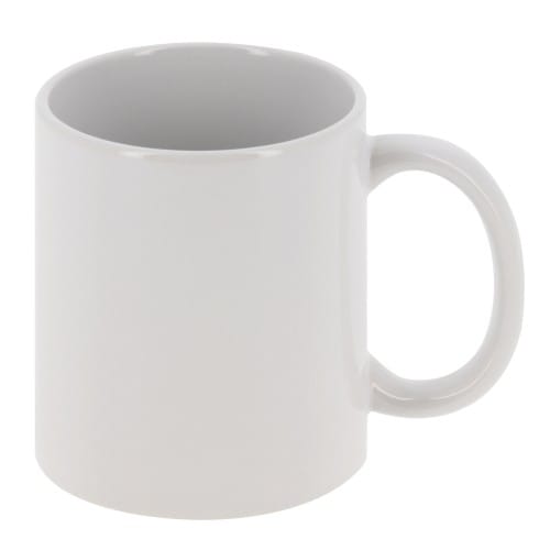 Mug céramique 330ml (11oz) Blanc brillant avec revêtement ORCA - Qualité AAA - Diamètre 82mm