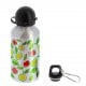 aluminium argent 500ml (17oz) avec 2 bouchons