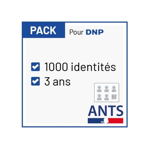 (1000 identités / 3 ans) permet la réalisation des identités ANTS.