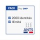 (2000 identités / Illimité) permet la réalisation des identités ANTS.