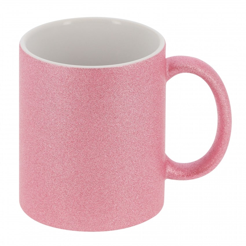 330ml (11oz) - Rose pailleté/intérieur blanc- Qualité AAA - Diamètre 82mm