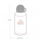 Gourde TECHNOTAPE aluminium blanche 500ml avec 2 bouchons