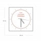 verre ronde 20cm - Aiguilles noires et rouges pour sublimation