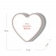 Boîte TECHNOTAPE forme cœur en étain - Dim. 130x150x50mm - Avec feuille aluminium