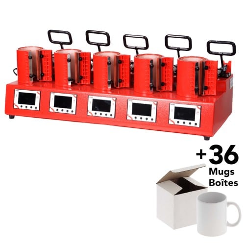 SECABO - Kit Presse SECABO TM5 + 36 mugs + 36 boîtes en carton