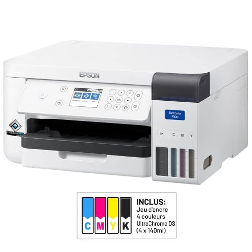 EPSON - Imprimante sublimation A4 SureColor SC-F100 + 1 jeu d'encre - pour transfert