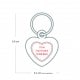 Porte-clefs TECHNOTAPE métal - Forme cœur + strass (livré avec boîte cadeau noire) - Dim. 23x21mm