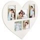 Cadre photo DEKNUDT S66RE G5 - Forme cœur pour 2 photos 10x10cm et 3 photos 10x15cm (bois)